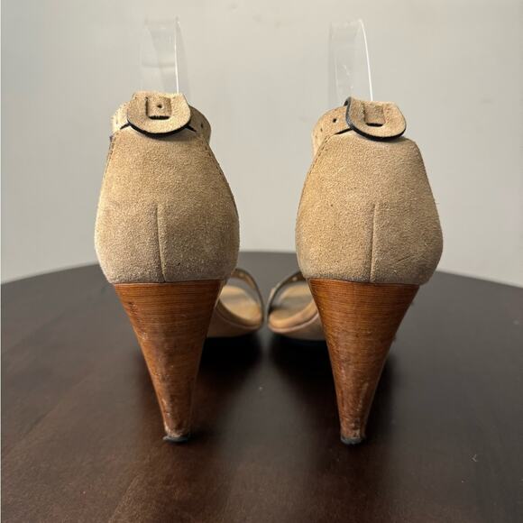 Tod's Suede Buckle Strap Heeled Sandals - Size 38 - Picture 4 of 9